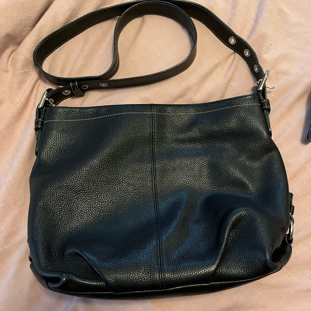 Black Coach Leather Bag